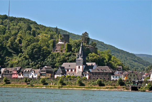 Rhine River Coastline/Lorch Car Ferry View #2