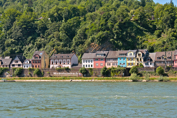 Rhine River Coastline/Lorch Car Ferry View #3