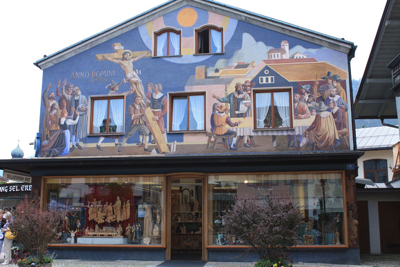 Religious Mural Painted House/Storefront in Oberammergau Germany