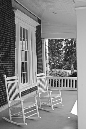 Porch Sitting Style in the 1800's Black/White