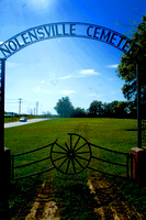 Nolensville Cemetery Broken Wheel Sign