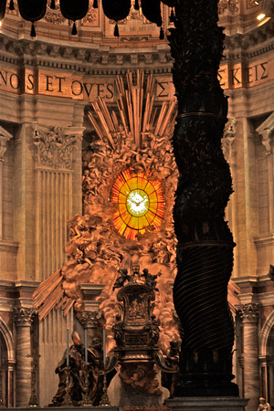 St Peter Basilica/Vatican Chapel Dove Stainglass Interior Rome Italy #331