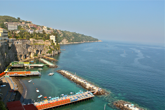 View of Gulf DeNapoli from the Imperial Hotel Tramontano Sorrento Italy #324