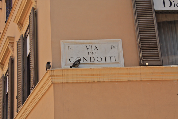 Via Del Condotti Street Sign Rome Italy #373