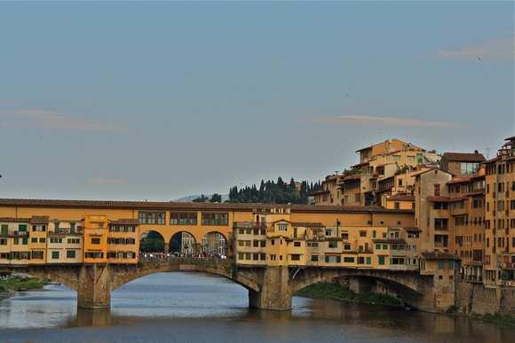 Ponte Vecchio Bridge at Arno River Florence Italy #446