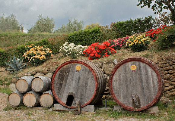 Wine Barrels/Flowers 17