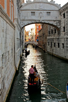Gondolas along Canal Venice Italy #230
