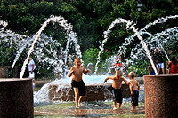 Fountain w/Children Running