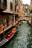 Gondola along Canal Venice Italy #274