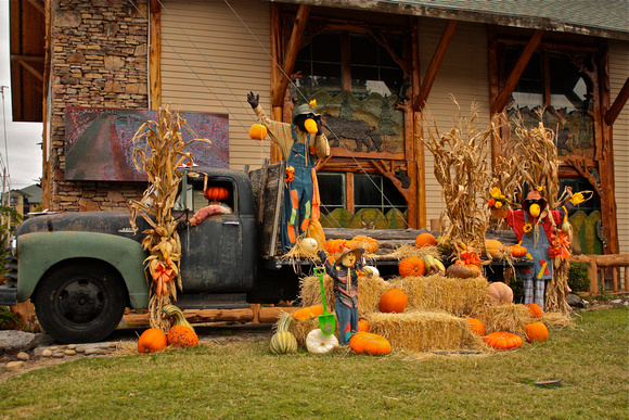Vintage Pickup with Fall Decor